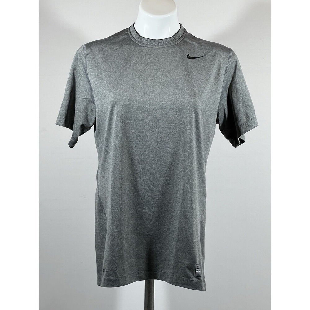 Nike Pro Mens Compression Shirt Medium Gray Dri Fit Training